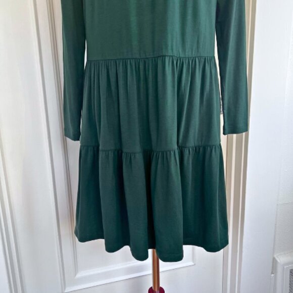 VERO MODA Green Tiered Long Sleeve Knit Dress Size M - Picture 8 of 11